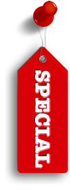 Hanging Red 'Special Offer' Tag